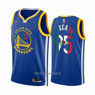 Camiseta Golden State Warriors Juan Toscano-Anderson NO 95 Icon Royal Special Mexico Edition Azul