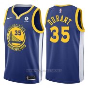 Camiseta Golden State Warriors Kevin Durant NO 35 2017-18 Azul