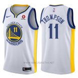 Camiseta Golden State Warriors Klay Thompson NO 11 2017-18 Blanco