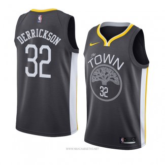 Camiseta Golden State Warriors Marcus Derrickson NO 32 Statement 2018 Negro