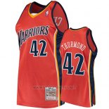 Camiseta Golden State Warriors Nathaniel Thurmond NO 42 2009-10 Hardwood Classics Naranja