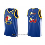 Camiseta Golden State Warriors Stephen Curry NO 30 Filipino Azul