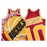 Camiseta Houston Rockets Eric Gordon NO 10 Mitchell & Ness Big Face Rojo
