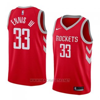 Camiseta Houston Rockets James Ennis III NO 33 Icon 2018 Rojo