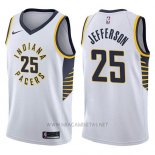 Camiseta Indiana Pacers Al Jefferson NO 25 Association 2017-18 Blanco