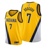 Camiseta Indiana Pacers Malcolm Brogdon NO 7 Statement Edition Amarillo