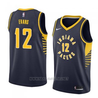 Camiseta Indiana Pacers Tyreke Evans NO 12 Icon 2018 Azul