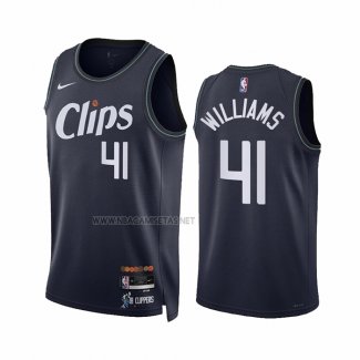 Camiseta Los Angeles Clippers Bryson Williams NO 41 Ciudad 2023-24 Azul