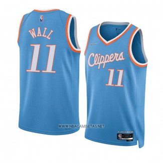 Camiseta Los Angeles Clippers John Wall NO 11 Ciudad 2021-22 Azul