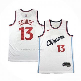 Camiseta Los Angeles Clippers Paul George NO 13 Association 2024-25 Blanco