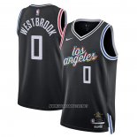 Camiseta Los Angeles Clippers Russell Westbrook NO 0 Ciudad 2022-23 Negro