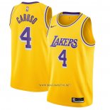 Camiseta Los Angeles Lakers Alex Caruso NO 4 Icon 2020-21 Amarillo