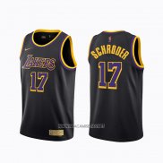 Camiseta Los Angeles Lakers Dennis Schroder NO 17 Earned 2020-21 Negro