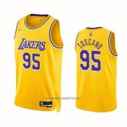 Camiseta Los Angeles Lakers Juan Toscano-Anderson NO 95 75th Anniversary Icon 2021-22 Amarillo