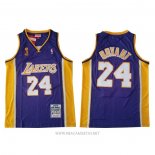 Camiseta Los Angeles Lakers Kobe Bryant NO 24 2009 Finals Violeta