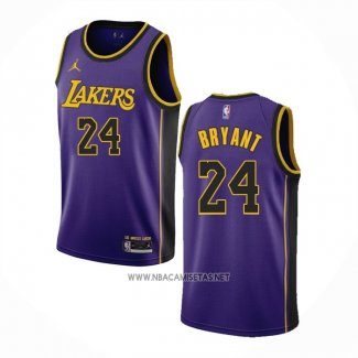 Camiseta Los Angeles Lakers Kobe Bryant NO 24 Statement 2022-23 Violeta