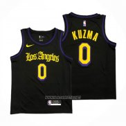 Camiseta Los Angeles Lakers Kyle Kuzma NO 0 Ciudad 2019-20 Negro