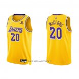 Camiseta Los Angeles Lakers Mac McClung NO 20 75th Anniversary 2021-22 Amarillo