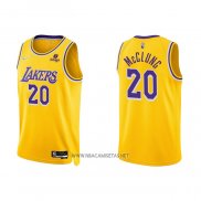 Camiseta Los Angeles Lakers Mac McClung NO 20 75th Anniversary 2021-22 Amarillo