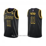 Camiseta Los Angeles Lakers Malik Monk NO 11 Mamba 2021-22 Negro