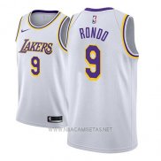 Camiseta Los Angeles Lakers Rajon Rondo NO 9 Association 2018-19 Blanco