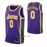 Camiseta Los Angeles Lakers Russell Westbrook NO 0 Statement 2021-22 Violeta