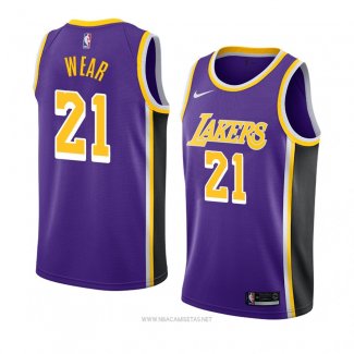 Camiseta Los Angeles Lakers Travis Wear NO 21 Statement 2018-19 Violeta