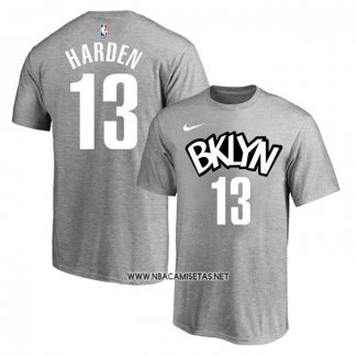 Camiseta Manga Corta Brooklyn Nets James Harden Statement Gris