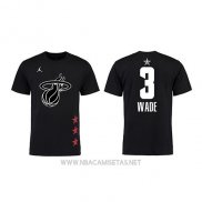 Camiseta Manga Corta Dwyane Wade All Star 2019 Miami Heat Negro