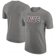 Camiseta Manga Corta New York Knicks Ciudad 2023-24 Gris