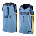 Camiseta Memphis Grizzlies Jarell Martin NO 1 Statement 2018 Azul
