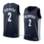 Camiseta Memphis Grizzlies Kobi Simmons NO 2 Icon 2018 Azul