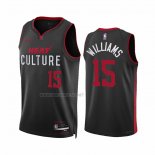 Camiseta Miami Heat Alondes Williams NO 15 Ciudad 2023-24 Negro
