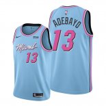 Camiseta Miami Heat Bam Adebayo NO 13 Ciudad 2019-20 Azul