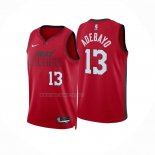 Camiseta Miami Heat Bam Adebayo NO 13 Ciudad 2024-25 Rojo