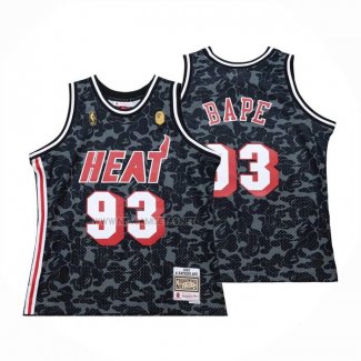 Camiseta Miami Heat Bape NO 93 Hardwood Classic Negro