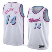 Camiseta Miami Heat Derrick Walton Jr. NO 14 Ciudad 2018 Blanco