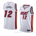 Camiseta Miami Heat Heat Emanuel Terry NO 12 Association 2018 Blanco