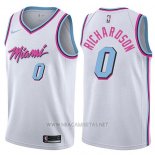Camiseta Miami Heat Josh Richardson NO 0 Ciudad 2017-18 Blanco