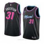 Camiseta Miami Heat Ryan Anderson NO 31 Ciudad 2018-19 Negro