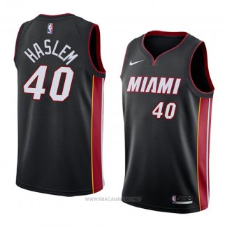 Camiseta Miami Heat Udonis Haslem NO 40 Icon 2018 Negro