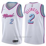 Camiseta Miami Heat Wayne Ellington NO 2 Ciudad 2017-18 Blanco