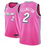 Camiseta Miami Heat Wayne Ellington NO 2 Earned 2018-19 Rosa