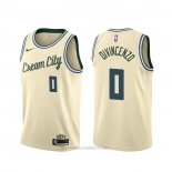 Camiseta Milwaukee Bucks Donte Divincenzo NO 0 Ciudad Crema