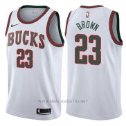 Camiseta Milwaukee Bucks John Henson NO 23 Return To The Mecca Classic 2017-18 Blanco