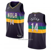 Camiseta New Orleans Pelicans Brandon Ingram NO 14 Ciudad 2022-23 Violeta