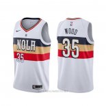 Camiseta New Orleans Pelicans Christian Wood NO 35 Earned Blanco