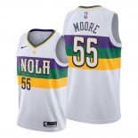 Camiseta New Orleans Pelicans E'twaun Moore NO 55 Ciudad Edition Blanco