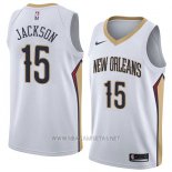 Camiseta New Orleans Pelicans Frank Jackson NO 15 Association 2018 Blanco