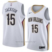 Camiseta New Orleans Pelicans Frank Jackson NO 15 Association 2018 Blanco